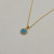David Yurman 17.8mm Gold Round Turquoise Diamond Necklace
