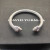 David Yurman 7mm Silver Colorful Enamel Cuff Bracelet, Fits Wrist Size 16cm - 20cm