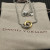 David Yurman Gold and Silver Twisted Cable Double Ring Necklace, 2mm Chain, 45+5cm Adjustable Length