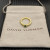 David Yurman Gold 2.8mm Petite Cable Blue Pav&Atilde;&copy; Diamond Ring