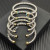 David Yurman 6mm Gold and Silver Dome-End Cable Cuff Bracelet