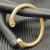 David Yurman 7mm Gold-Tone Cable Cuff Bracelet 5-Row Pav&Atilde;&copy; with Pearls