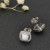 David Yurman 7mm Square White Agate Stud Earrings