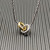 David Yurman Gold and Silver Twisted Cable Double Ring Necklace, 2mm Chain, 45+5cm Adjustable Length
