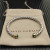 David Yurman 6mm Gold and Silver Malachite Cable Cuff Bracelet