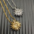 David Yurman Sterling Silver 19mm Sunflower Pendant Necklace