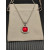 David Yurman 14mm Square Red Diamond Necklace