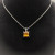 David Yurman Sterling Silver 11mm Four-Prong Yellow Diamond Necklace