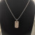 David Yurman Silver Square Wave Pendant Necklace, 3mm Chain, Length 50cm + 5cm