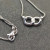 David Yurman Silver Diamond Equestrian Link Necklace, 2mm Chain, 45+5cm Adjustable Length