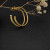 David Yurman Large Gold Single Twist Cable Hoop Earrings 4cm Inner