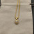 David Yurman Gold White Diamond Gumball Necklace, 2mm Chain, 45+5cm Adjustable Length