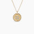 David Yurman Gold Diamond Initial Q Disc Pendant Necklace