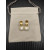 David Yurman Gold White Agate Square Cable Drop Earrings