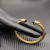 David Yurman Gold 5mm Five-Row Cable Bracelet with Black Pav&Atilde;&copy; Diamonds