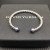 David Yurman 6mm Sterling Silver Lapis Lazuli Cable Cuff Bracelet
