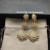 David Yurman Gold Triple Sunflower Earrings, 51mm Length