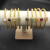 David Yurman Gold Tone 4mm Cable Square Blue Diamond Cuff Bracelet