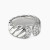 David Yurman Silver-Tone 10mm Diamond Spiral Ring