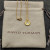 David Yurman Gold Diamond Initial X Disc Pendant Necklace