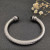 David Yurman 7mm Cable Bracelet with Rotating Black Diamond End Caps