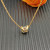 David Yurman Gold 8mm Four-Prong Purple Diamond Necklace