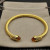 David Yurman 5mm Gold-Tone Cable Cuff Bracelet Champagne Diamonds