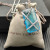David Yurman Blue Crystal Bezel Pendant Necklace