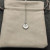 David Yurman Silver Diamond Letter Z Round Pendant Necklace, Length 42cm + 3cm + 3cm