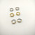 David Yurman 12.4mm Gold Diamond Wrap Single Wire Earrings