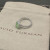 David Yurman Four-Prong Square Green Diamond Ring