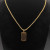 David Yurman Gold Tone Pav&Atilde;&copy; Black Diamond Tag Necklace