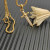 David Yurman Gold Petal Dagger Necklace