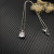 David Yurman Sterling Silver 11mm Four-Prong White Diamond Necklace