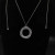 David Yurman 30mm White Gold Tone Round Pav&Atilde;&copy;-Crystal Necklace