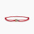 David Yurman Red Double Ring Nylon Cord Bracelet