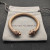 David Yurman 7mm Brown Colorful Enamel Cuff Bracelet, Fits Wrist Size 16cm - 20cm