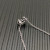 David Yurman Silver 8mm Four-Prong Black Diamond Necklace Adjustable 42+3+3cm