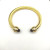 David Yurman 7mm Gold Cable Cuff Bracelet with Purple Diamond End Caps and Inlay