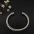 David Yurman 7mm Sterling Silver Half-Pav&Atilde;&copy; Cable Cuff Bracelet