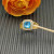 David Yurman Gold Square Blue Diamond Ring