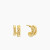 David Yurman Gold 13.5mm Double Hoop Embrace Earrings
