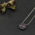 David Yurman 8mm Purple Gemstone Four-Prong Pendant Necklace