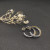 David Yurman Cable Hoop Earrings with Cylindrical Gold and Silver Accent