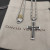 David Yurman Double Cable Cross Pendant Necklace with White Pav&Atilde;&copy;