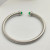 David Yurman 4mm Sterling Silver Green Chalcedony Diamond Bangle Bracelet