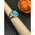David Yurman Gold and Silver 14mm Square Blue Diamond Ring