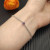 David Yurman 4mm Sterling Silver Single Stone Purple Diamond Bracelet