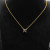 David Yurman Gold 8mm Four-Prong Black Diamond Necklace, Adjustable 42+3+3cm
