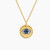 David Yurman Gold 11mm Evil Eye Pendant Necklace